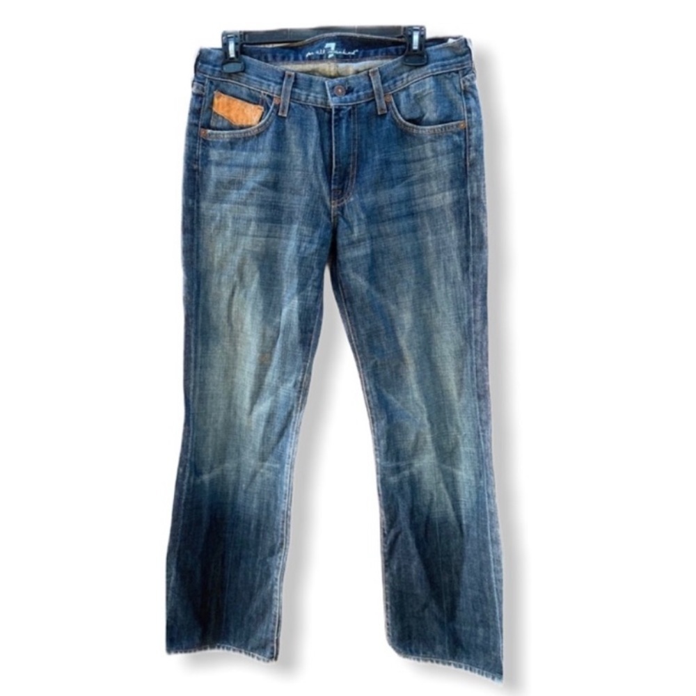 7 For All Mankind Jeans Leather Pockets